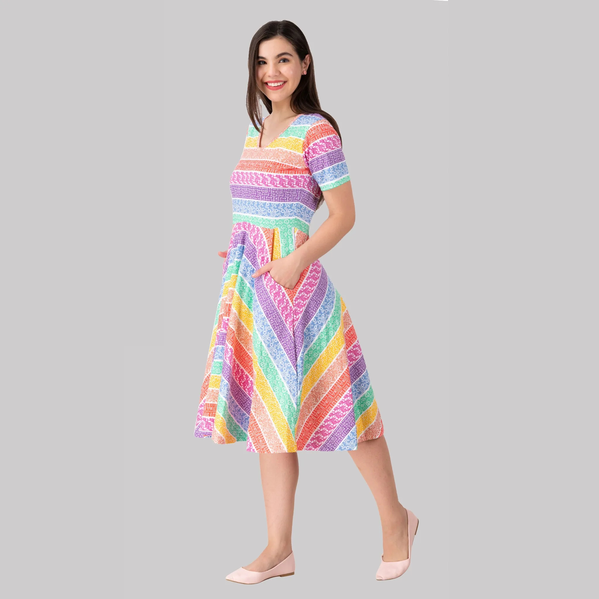 STEAM Rainbow Twirl Dress