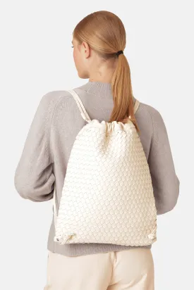 String Backpack - Egg White Silver