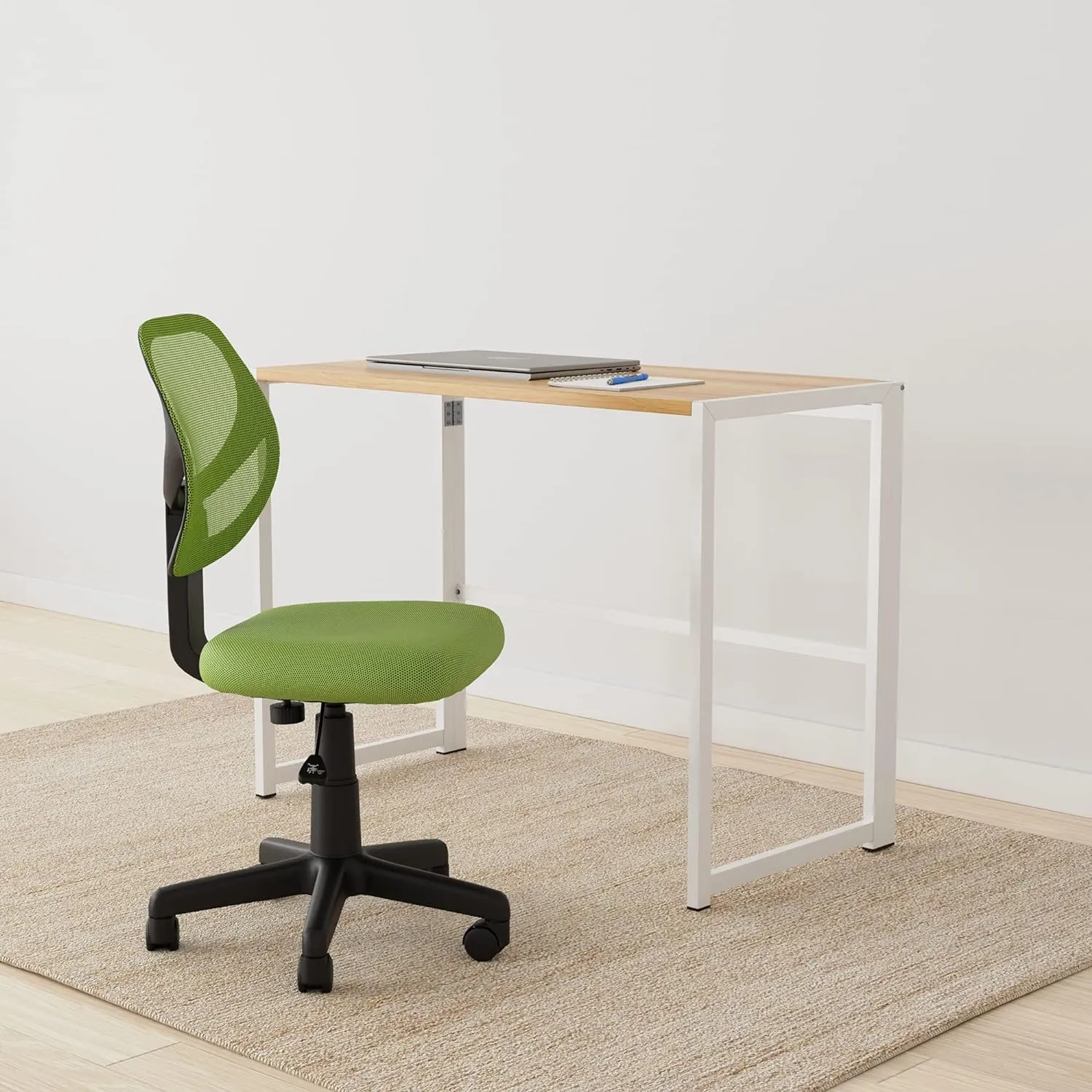 Upholstered Task and Computer Office Chair with Mesh Back