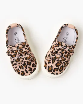 Walnut Ben Canvas- Blush Leopard