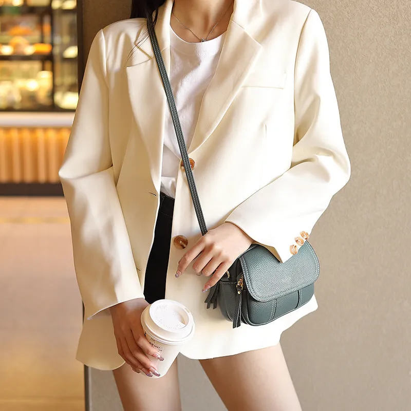 Women Casual Cowhide Mini Crossbody Bag