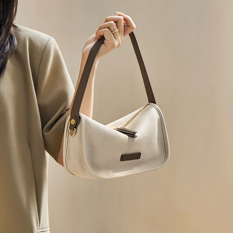 Women Fashion Minimalism Soft Cowhide Shoulder Bag