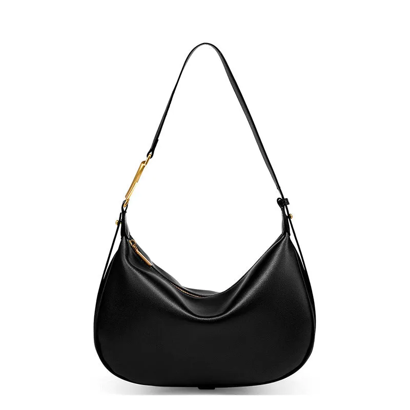 Women Fashion Minimalist Pure Leather Shoulder Bag