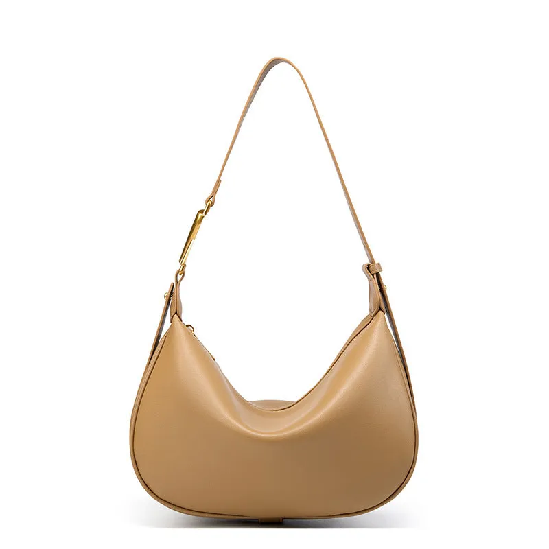 Women Fashion Minimalist Pure Leather Shoulder Bag